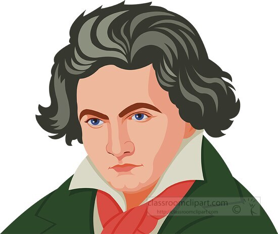german composer ludwig beethoven clipart image