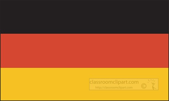 Germany flag flat design clipart