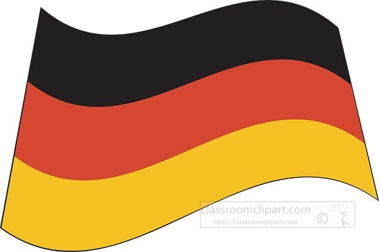 Germany flag flat design wavy clipart