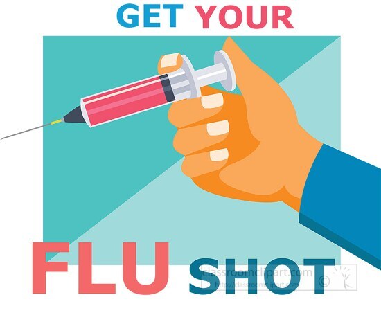 get your flu shot poster clipart