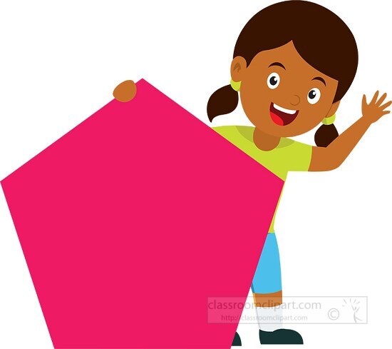 Shapes Clipart - girl-with-triangle-shape-geometry-clipart - Classroom  Clipart