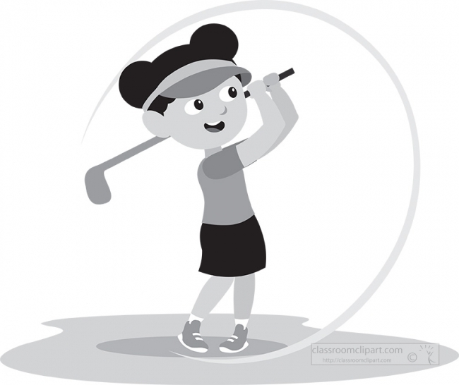 golfing girl gray color