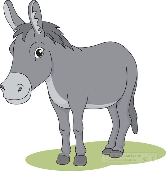 Donkey Clipart-gray donkey vector clipart