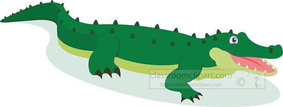 green alligator vector clipart