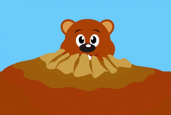 Animal Animated Clipart-ground hog ground_animated clipart