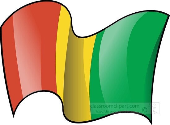 Guinea wavy country flag clipart