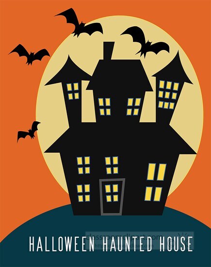 Halloween Clipart-halloween haunted house classroomclipart
