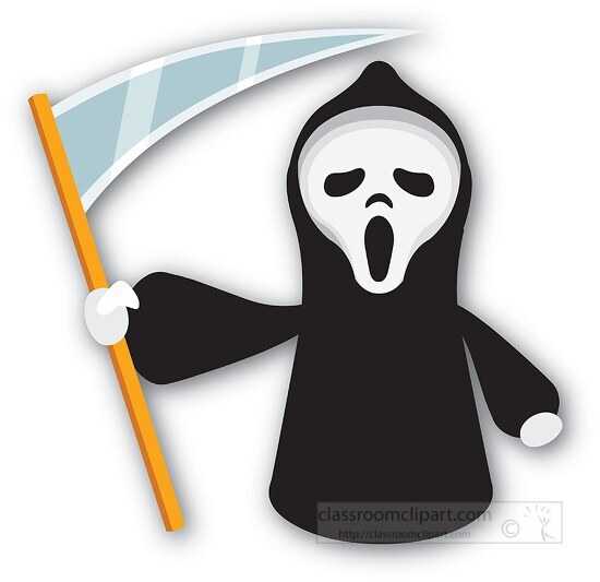halloween scarry reaper character clipart