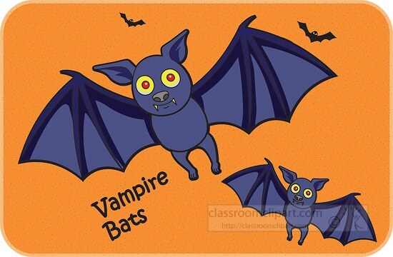 halloween vampire bats 05a clipart