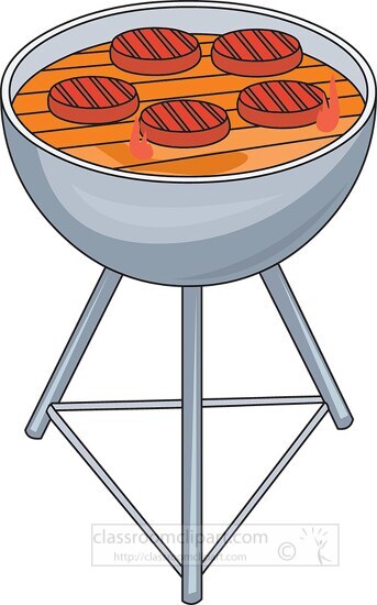 grilled hamburgers clip art