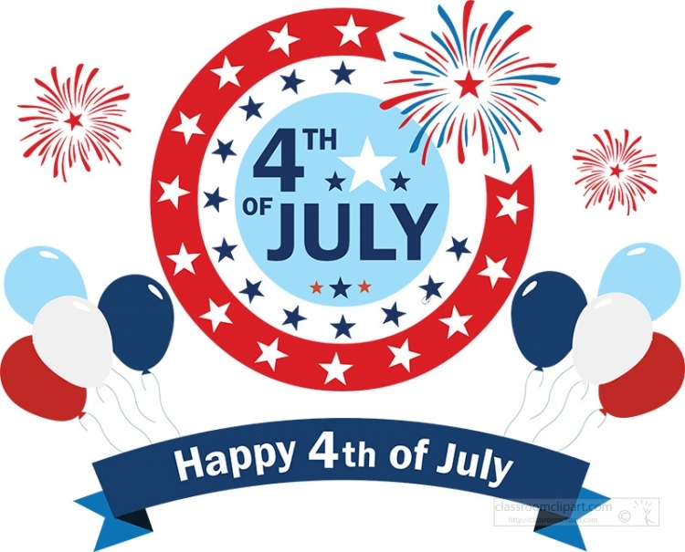 happy 4th of july clebration clipart