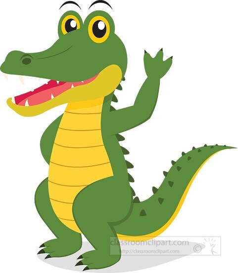 cute alligator clipart