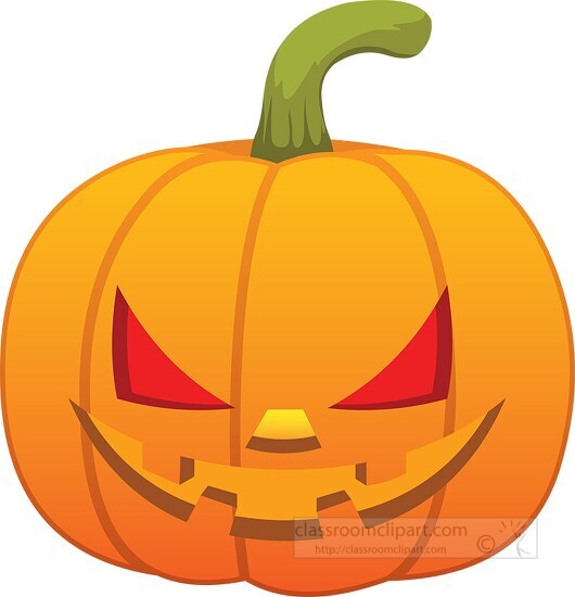 scared pumpkin clipart