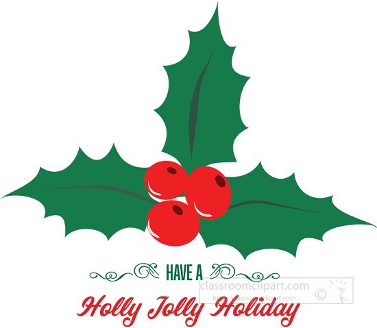 have holly jolly happy holiday clipart