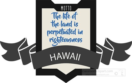 hawaii state motto clipart image