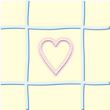 heart pattern blue lines