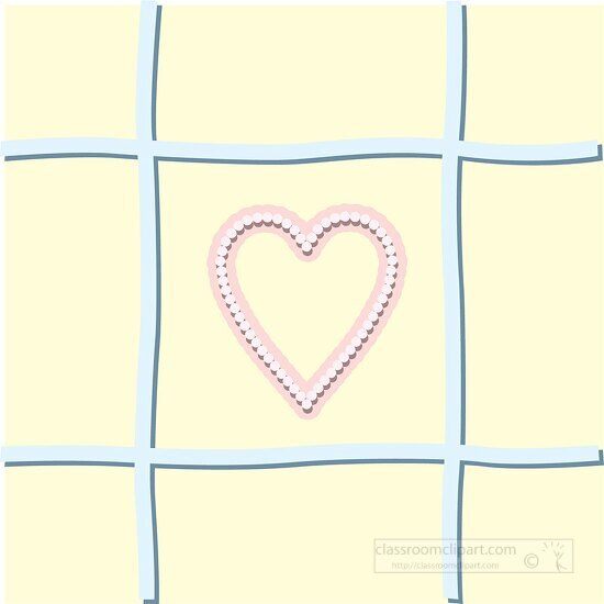 heart pattern blue lines
