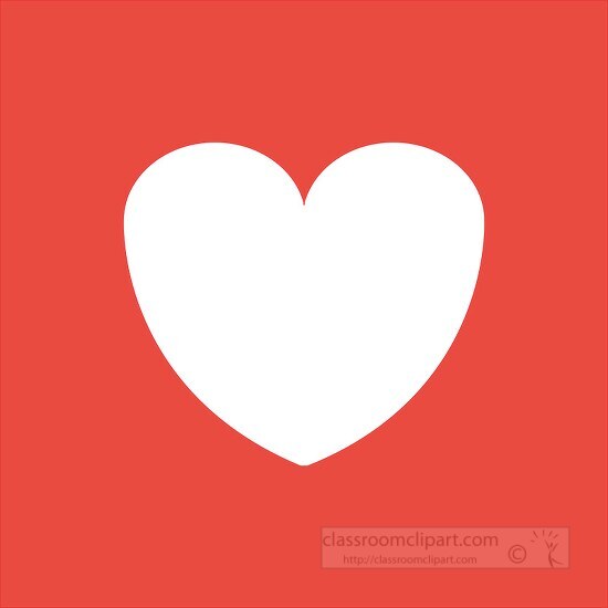 heart shape cutout red background clipart