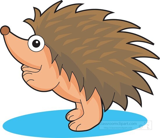 hedgehog small mammal cartoon character clipart