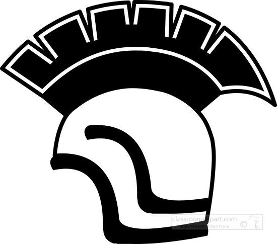 helmet during the times in ancient rome black outline
