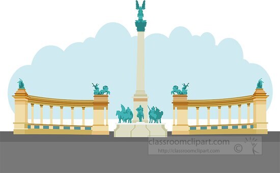 heroes square budapest hungary clipart