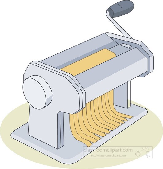 homemade pasta machine clipart