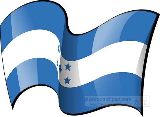 Honduras wavy country flag clipart