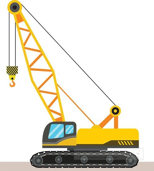 hydraulic crawler cranes construction and machinary clipart