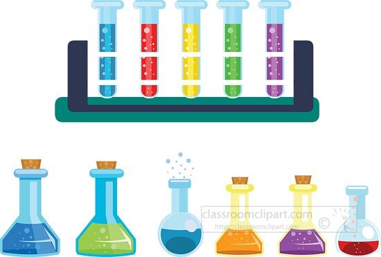 illustration of science beaker flasks science lab vector clipart