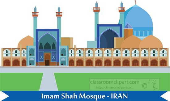 imam shah mosque iran clipart 718