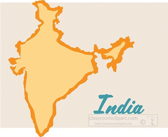 india country map clipart