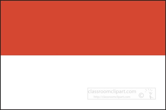 Indonesia flag flat design clipart