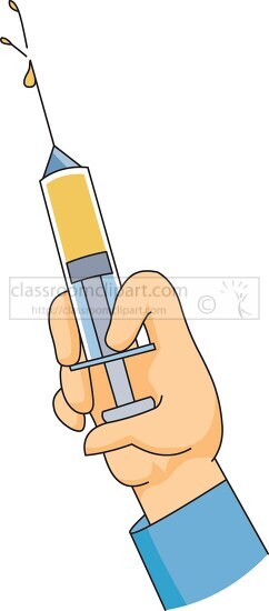 injection in hand