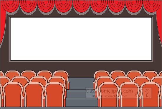interior movie theatre with screen