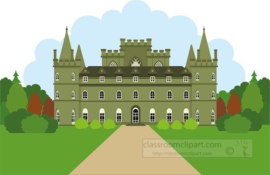 inveraray castle argyll scotland clipart