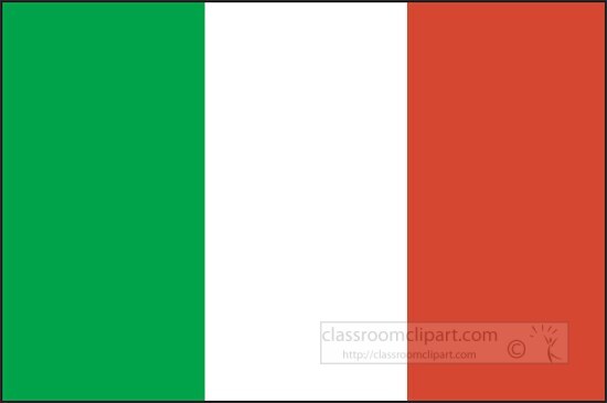 Italy flag flat design flag flat design clipart