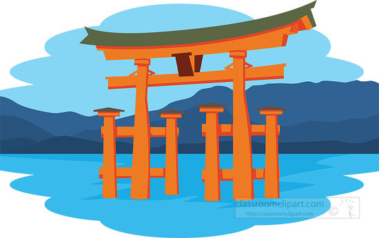 Itsukushima Shrine Miyajima Japan Asia Clipart