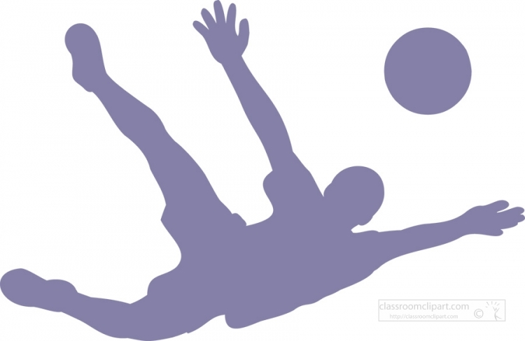 jumping to reach volleyball purple silhouette