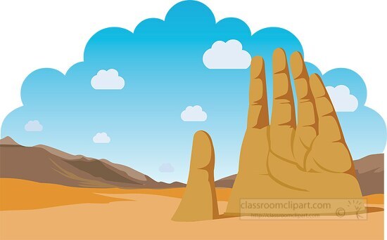 la mano del desierto hand of the desert chile clipart