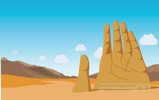 la mano del desierto hand of the desert chile clipart