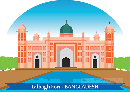 lalbagh fort landmark bangladesh clipart