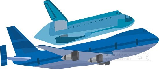 large aircraft carries space shuttle clipart