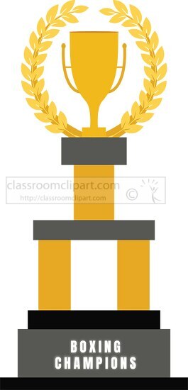 Large Boxing Championship Trophy Clipart