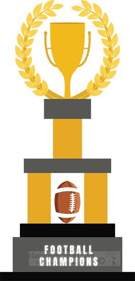 large football championship trophy clipart