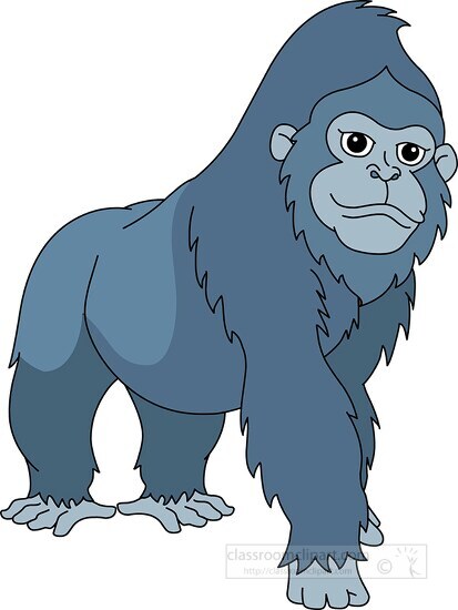 large silver western gorilla clipart
