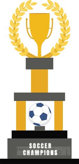 large soccer championship trophy clipart