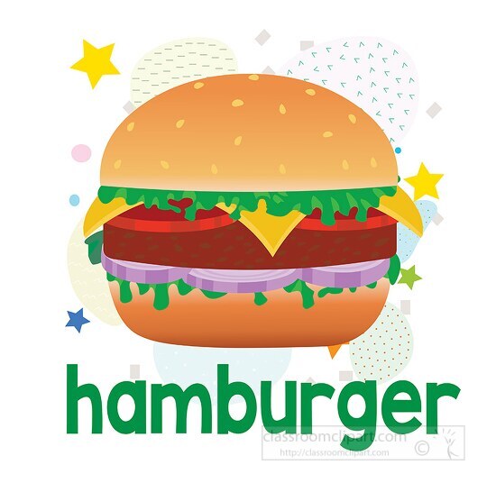 learning to read pictures and word hamburger