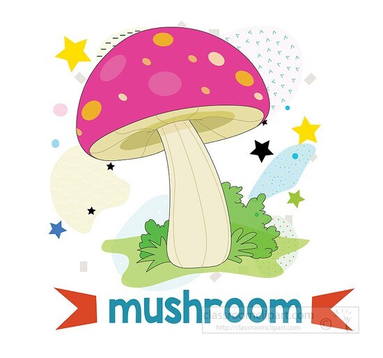 learning to read pictures and word mushroom