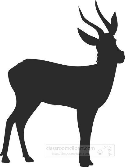 Lechwes Animal Silhouette Clipart