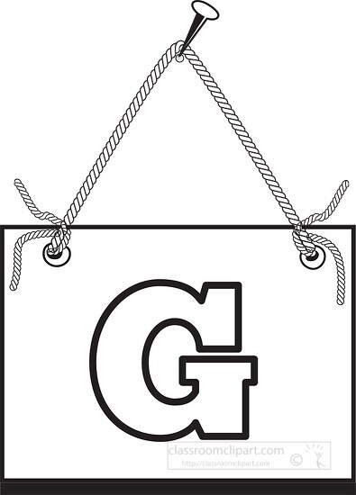 letter G hanging on board